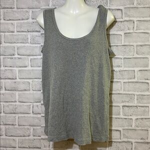 MXM Gray Sleeveless Tank Top, size 1X, slight silver trim
